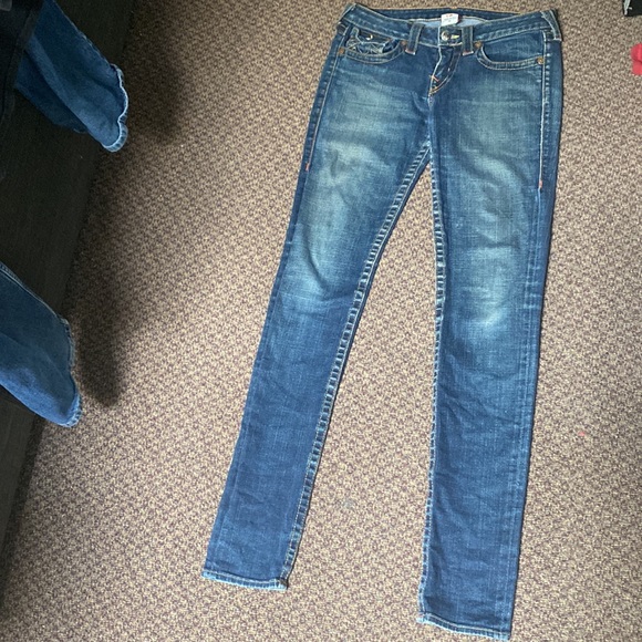 true religion brand jeans | skinny jeans size 30| section julie color blue - Picture 2 of 6